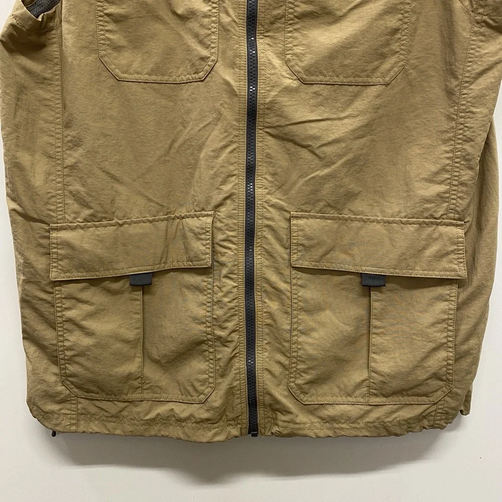Eddie Bauer 100% Nylon Tan Vest Men's TL Large Tall‎ Multi Pocket Travel Fishing